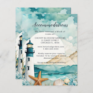 Nautical Lighthouse Accommodations Enclosure Card
