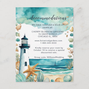 Nautical Lighthouse Accommodations Enclosure Card