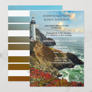Nautical Lighthouse After Wedding Invitation