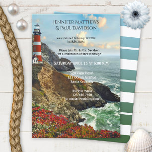 Nautical Lighthouse After Wedding Invitation