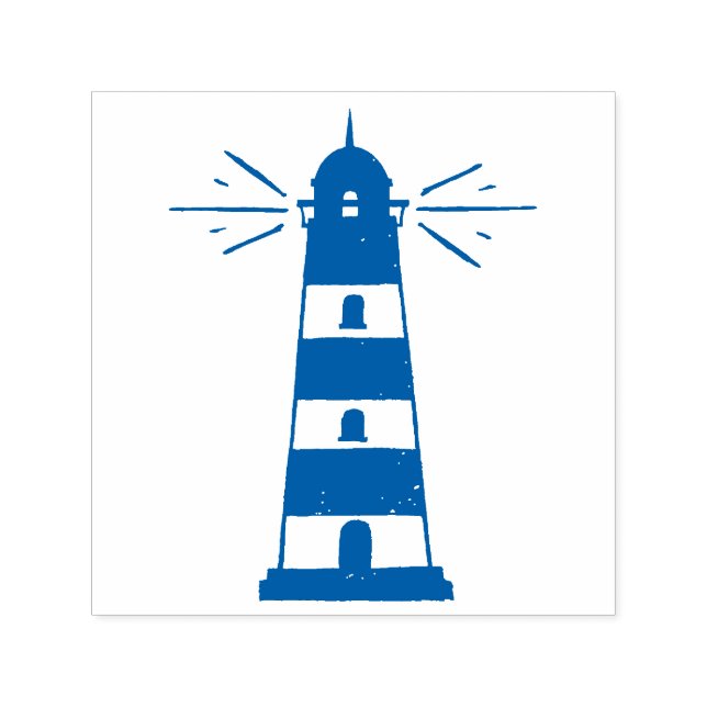 Nautical Lighthouse Beach Wedding Stationery Self-inking Stamp (Design)