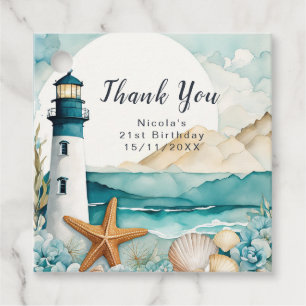 Nautical Lighthouse Birthday Favour Tags