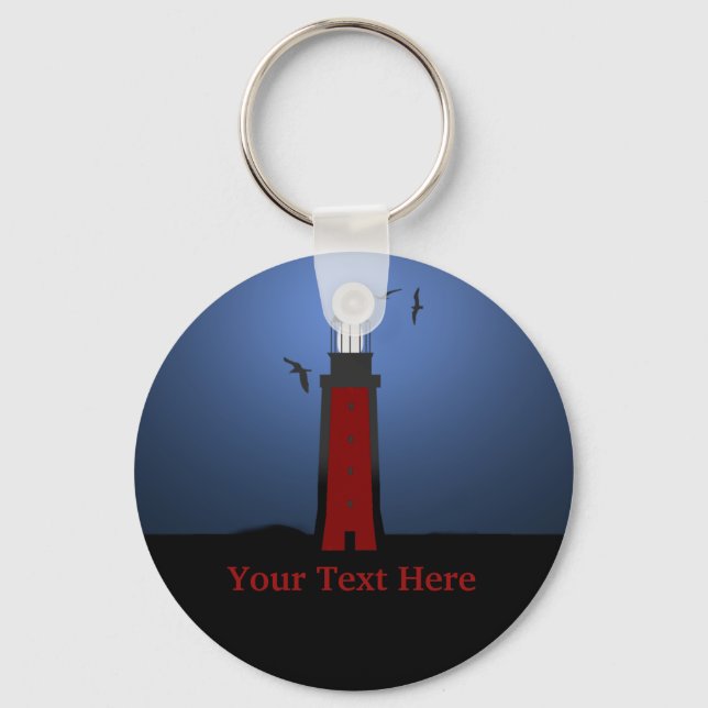 Nautical Lighthouse Custom Basic Keychain (Front)