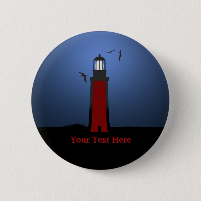 Nautical Lighthouse Custom Button (Front)