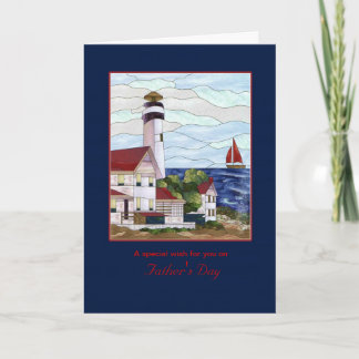 Nautical Lighthouse Outdoor Scene - Father's Day Card