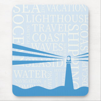 Nautical Lighthouse poster Mouse Mat