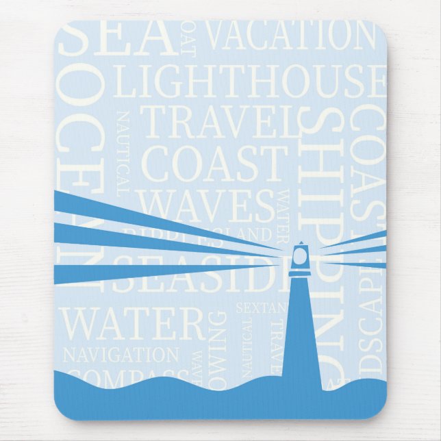 Nautical Lighthouse poster Mouse Mat (Front)