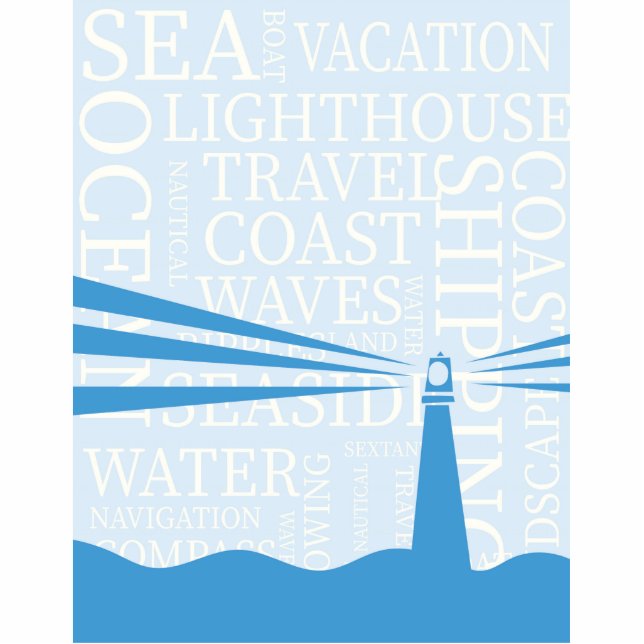 Nautical Lighthouse poster Standing Photo Sculpture (Front)