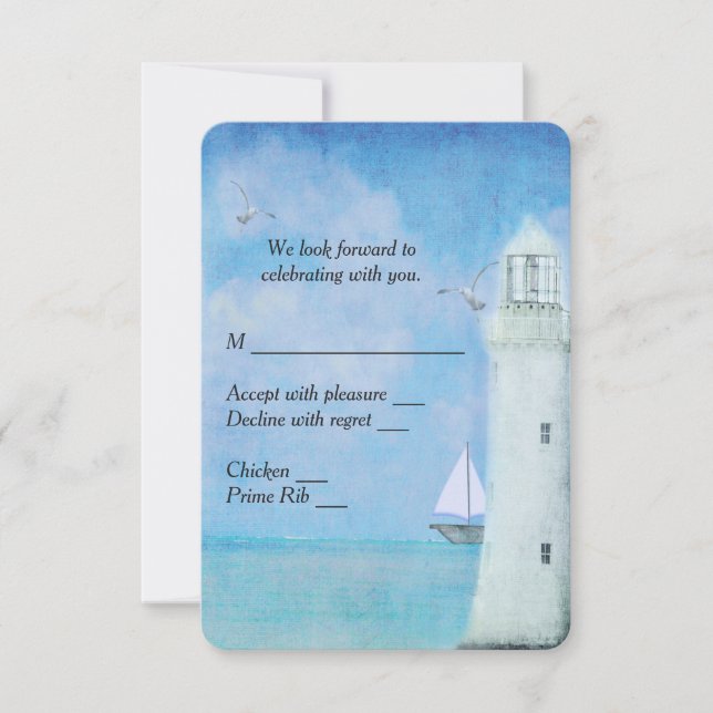 Nautical Lighthouse RSVP (Front)