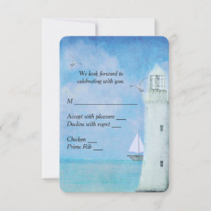 Nautical Lighthouse RSVP Card