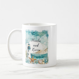 Nautical Lighthouse Wedding Coffee Mug