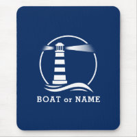 Nautical Lighthouse Your Boat or Name Navy