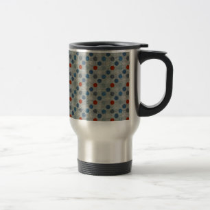 Nautical Linen Dots Travel Mug