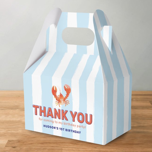 Nautical Lobster Kids Birthday Favour Box (Creator Uploaded)