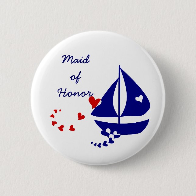 Nautical Love 6 Cm Round Badge (Front)