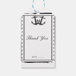Nautical Love Anchors Beach Wedding Bridal Shower Gift Tags