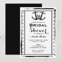 Nautical Love Anchors Bridal Shower Invitations