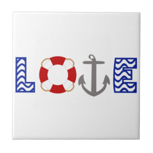 Nautical Love Tile