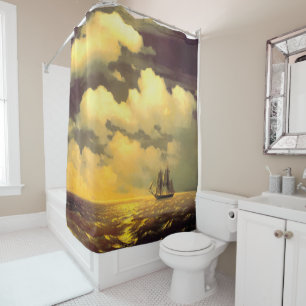 Nautical Marine Art Seascape Ivan Russian Romantic Shower Curtain