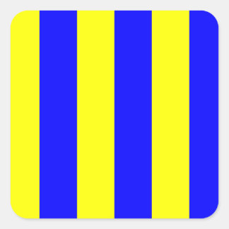Nautical Marine Signal Flag Letter G (Golf) Square Sticker