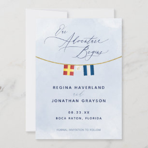 Nautical Maritime Flag Monogram Wedding Save The D Save The Date