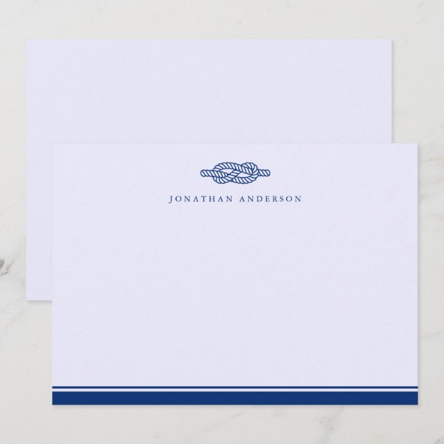 Nautical Maritime Navy Rope Correspondence  Card (Front/Back)
