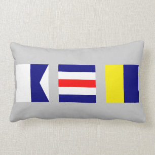 Nautical Maritime Signal Flag ACK Nantucket Pillow