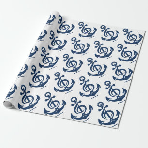 Nautical Melody Anchor Wrapping Paper