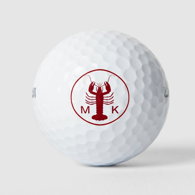 Nautical Mens Monogram Design Golf Balls (Front)