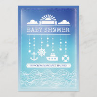 Nautical Mobile Baby Shower Invitation