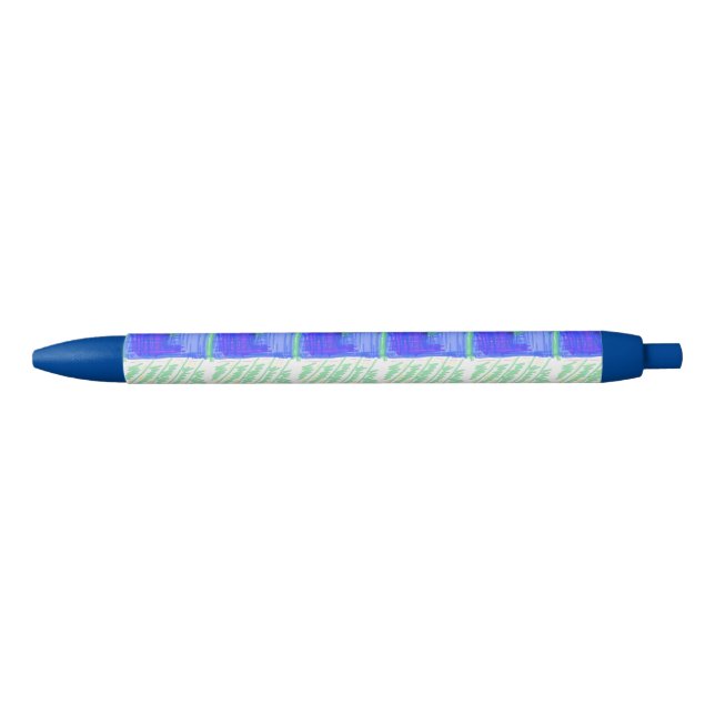 Nautical Modern Abstract Blue Ink Pen (Front)