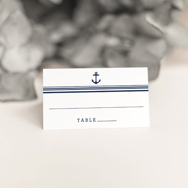 Nautical Modern Wedding Escort Place Cards (Creator Uploaded)