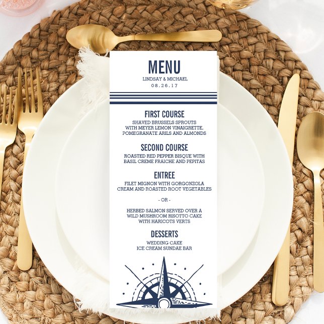 Nautical Modern Wedding Menu (Creator Uploaded)