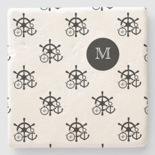 Nautical Monogram Drink Coasters
