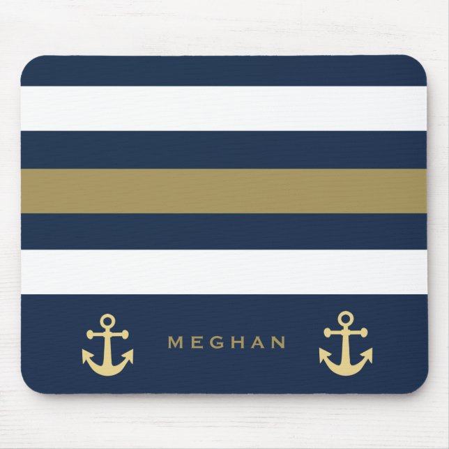 Nautical ⎥Monogram Mousepad (Front)