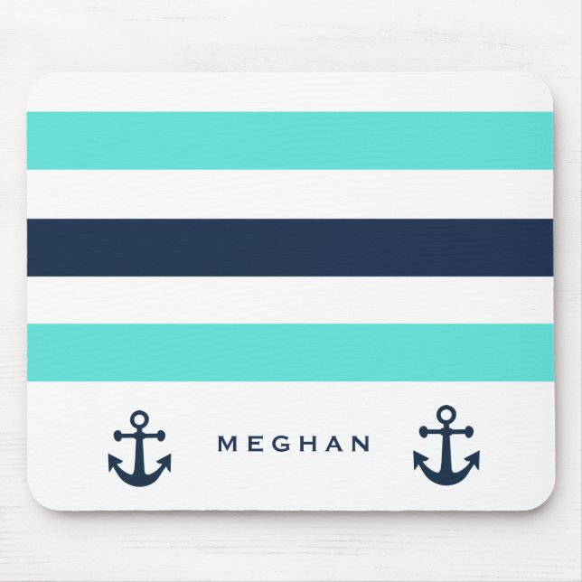 Nautical ⎥Monogram Mousepad (Front)