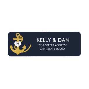 Nautical Monogram Return Address Labels