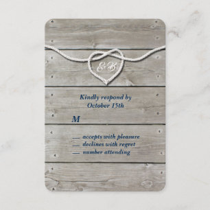 Nautical Monogram RSVP Card