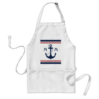 Nautical Monogram Standard Apron