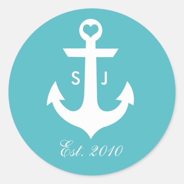 Nautical Monogram Stickers (Front)