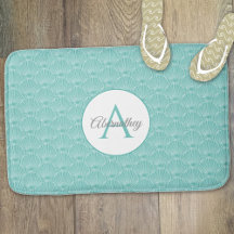 Nautical Monogram White Shell Pattern Beach House