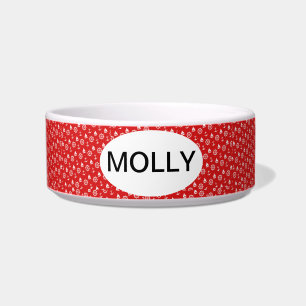 Nautical Monogrammed Ceramic Pet Bowl