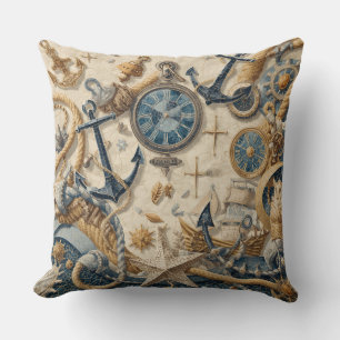 Nautical Mosaic Throw Pillow