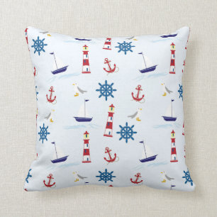 Nautical Motif Throw Pillow