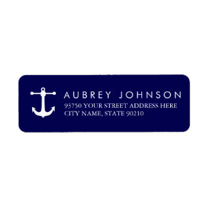 Nautical Navy Address Labels