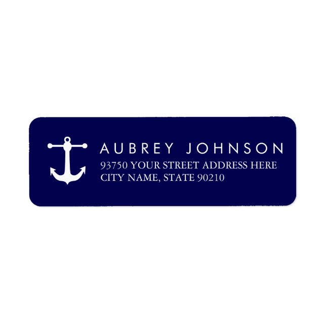 Nautical Navy Address Labels (Front)
