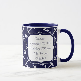 Nautical Navy Anchor Pattern Mug