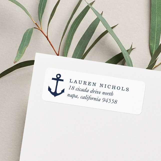 Nautical Navy Anchor Return Address (Creator Uploaded)