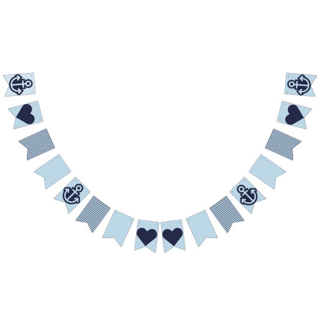 Nautical Navy and Light Blue Bunting (All)