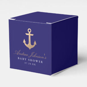 Nautical Navy Baby Shower Favour Boxes